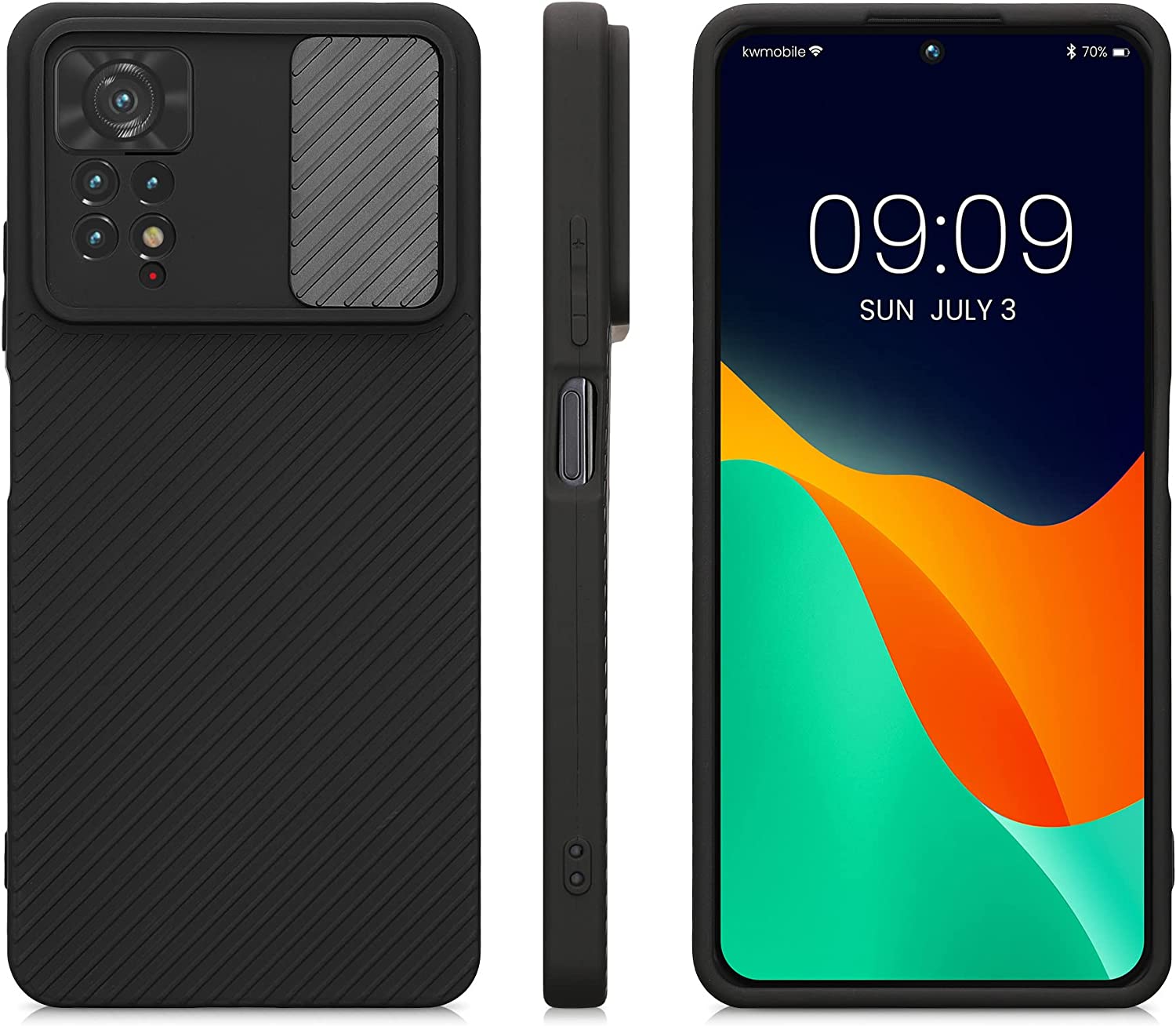 KW Xiaomi Redmi Note 11 Pro / 11 Pro 5G Θήκη Σιλικόνης με Κάλυμμα για την Κάμερα - Black - 57389.01