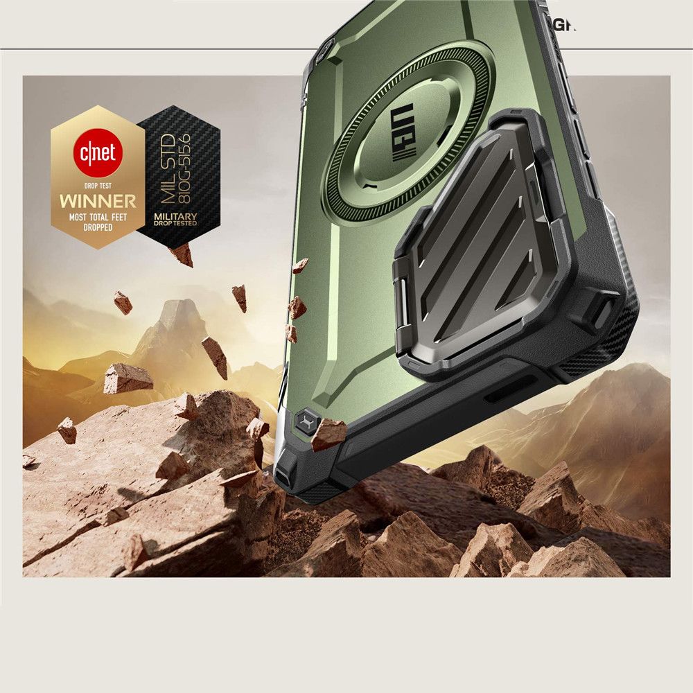 Supcase Samsung Galaxy S24 Ultra UB XT Mag Σκληρή Θήκη με Κάλυμμα Κάμερας / Stand και Magsafe - Green