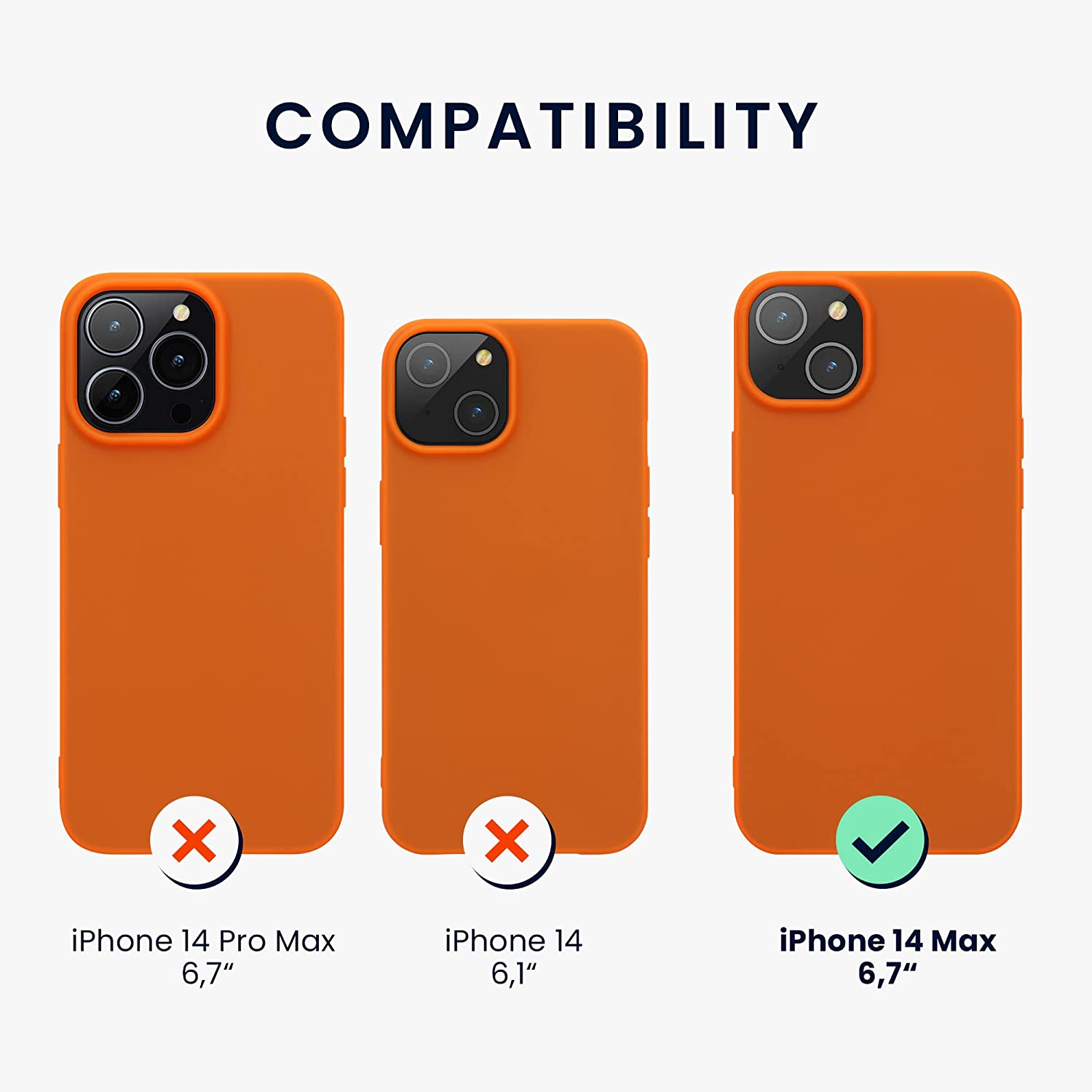 KW iPhone 14 Plus Λεπτή Θήκη Σιλικόνης TPU - Neon Orange - 59076.69