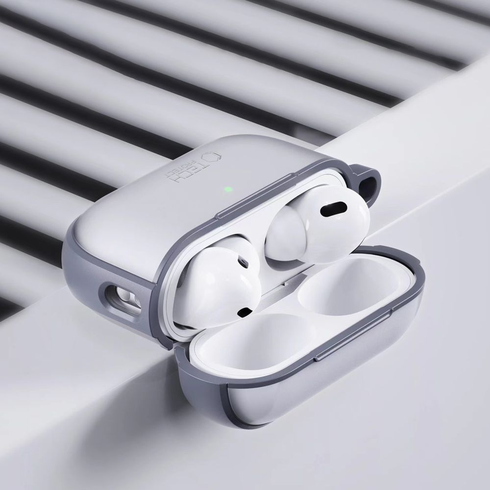 Tech-Protect AirPods Pro 1 / 2 - Θήκη από Σκληρό Πλαστικό και Σιλικόνη - MagMat - Matte Grey
