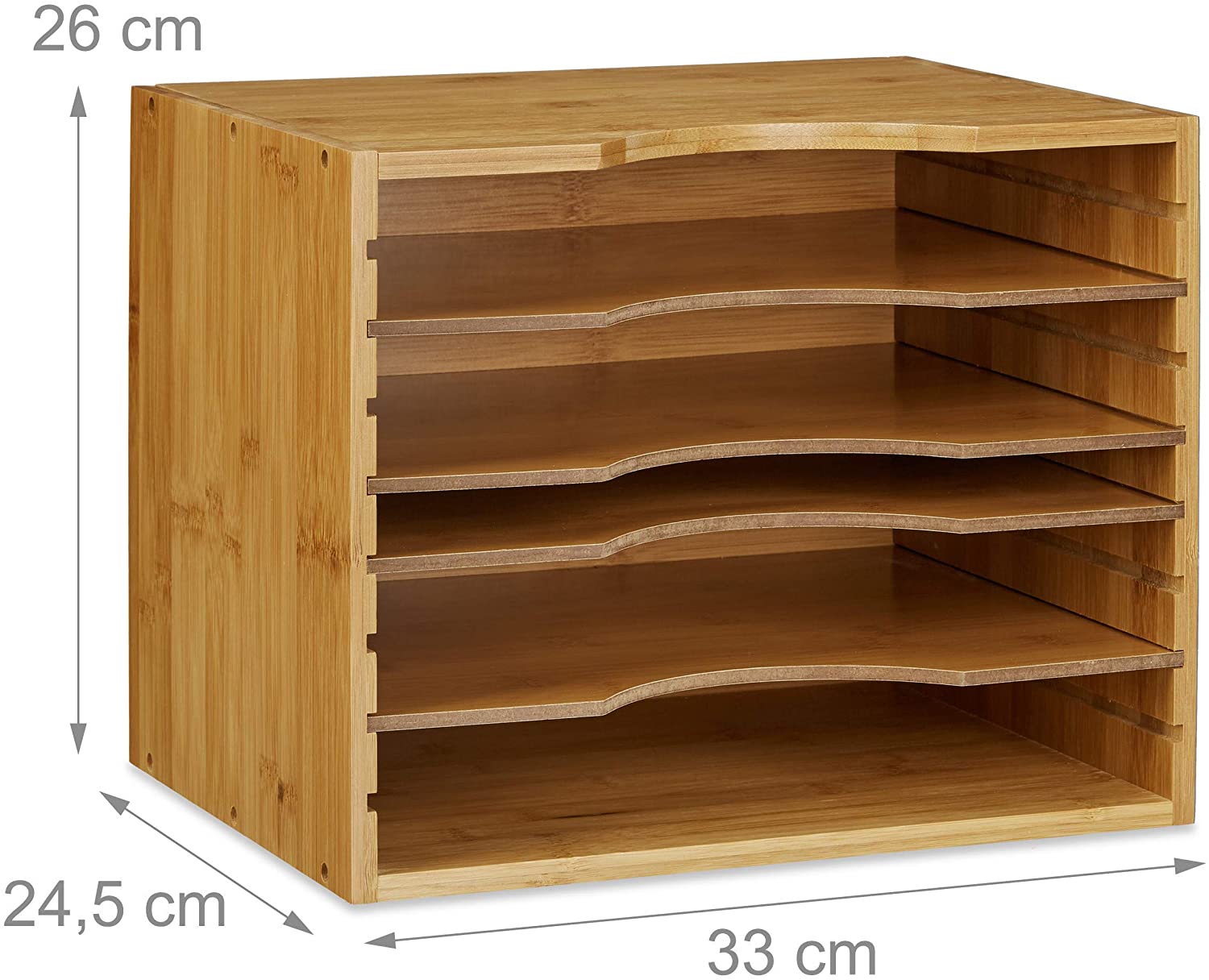 Relaxdays Ράφι Οργάνωσης Σημειώσεων και Εγγράφων από Bamboo - Natural - 4052025203221