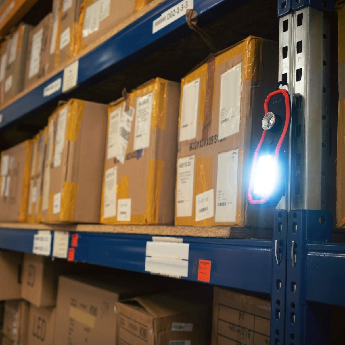 Navaris 2x 3W COB LED Work Light Σετ με 2 Φακούς Εργασίας με Μαγνητική Βάση και Γάντζο - Black / Red - 45758.02