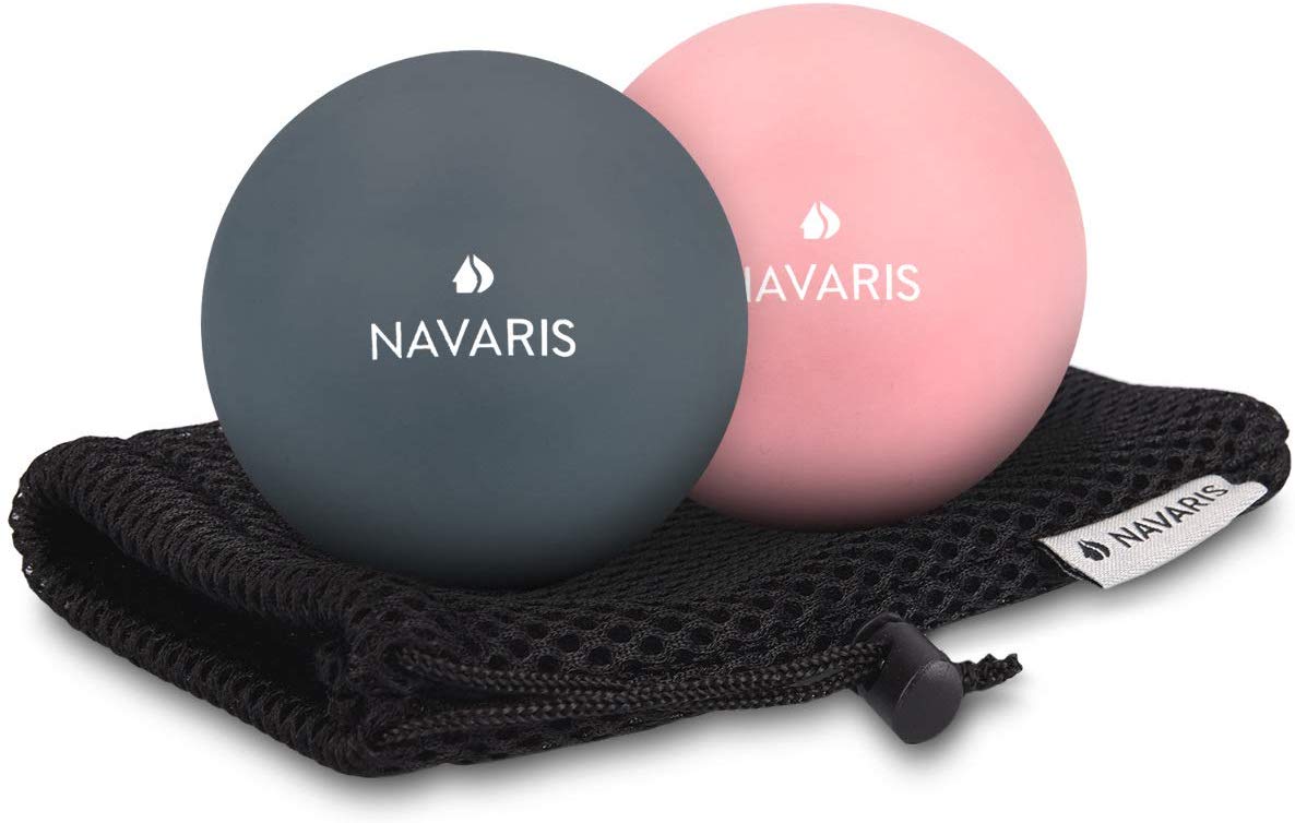 Navaris Lacrosse Massage Balls - Σετ με 2 Μπάλες Μασάζ - Rose / Dark Blue - 49269.17.33