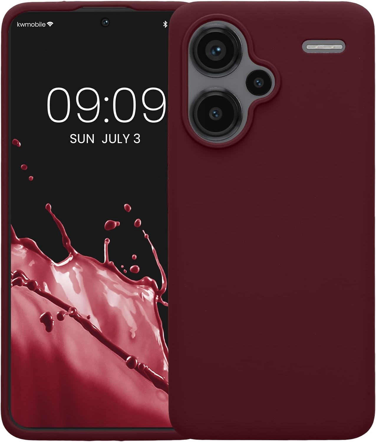 KW Xiaomi Redmi Note 13 Pro+ 5G Θήκη Σιλικόνης Rubberized TPU - Bordeaux Purple