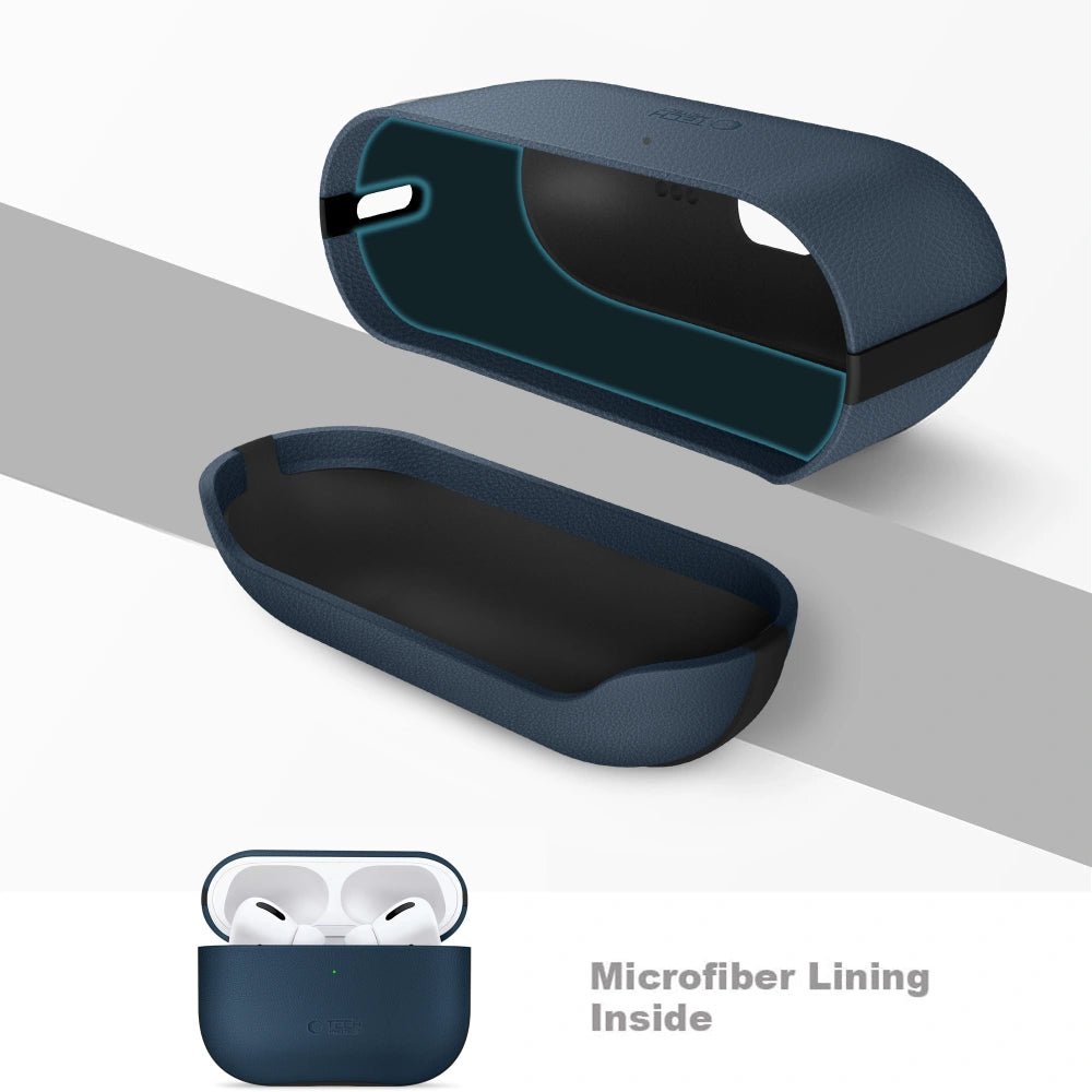 Tech - Protect AirPods Pro 3 - Δερμάτινη Θήκη - NaturalFit - Navy Blue