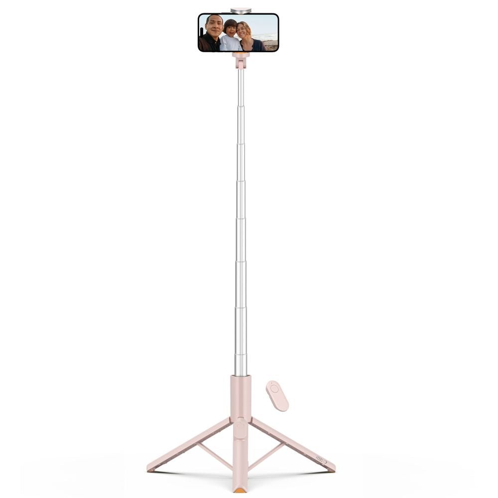 Tech - Protect Ασύρματο Bluetooth Selfie Stick με Τρίποδο και Τηλεχειριστήριο - L09S - Pink