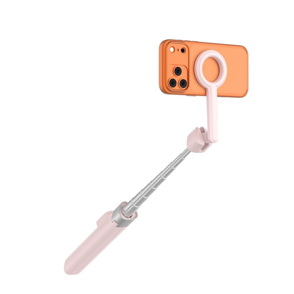Tech - Protect Ασύρματο MagSafe Bluetooth Selfie Stick με Τρίποδο και Τηλεχειριστήριο - L10S - Pink / Grey