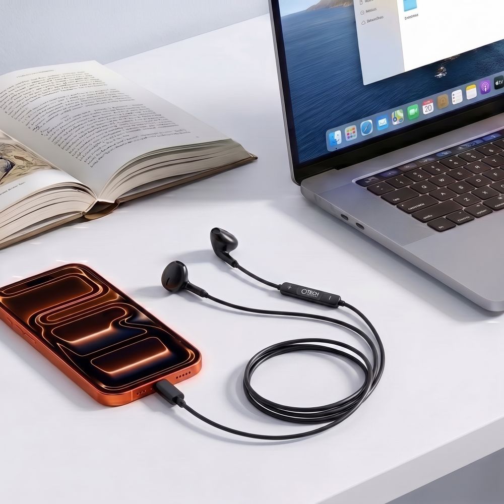 Tech-Protect Ενσύρματα Handsfree Ακουστικά με Βύσμα Type-C - Ultraboost Core G4 - Black