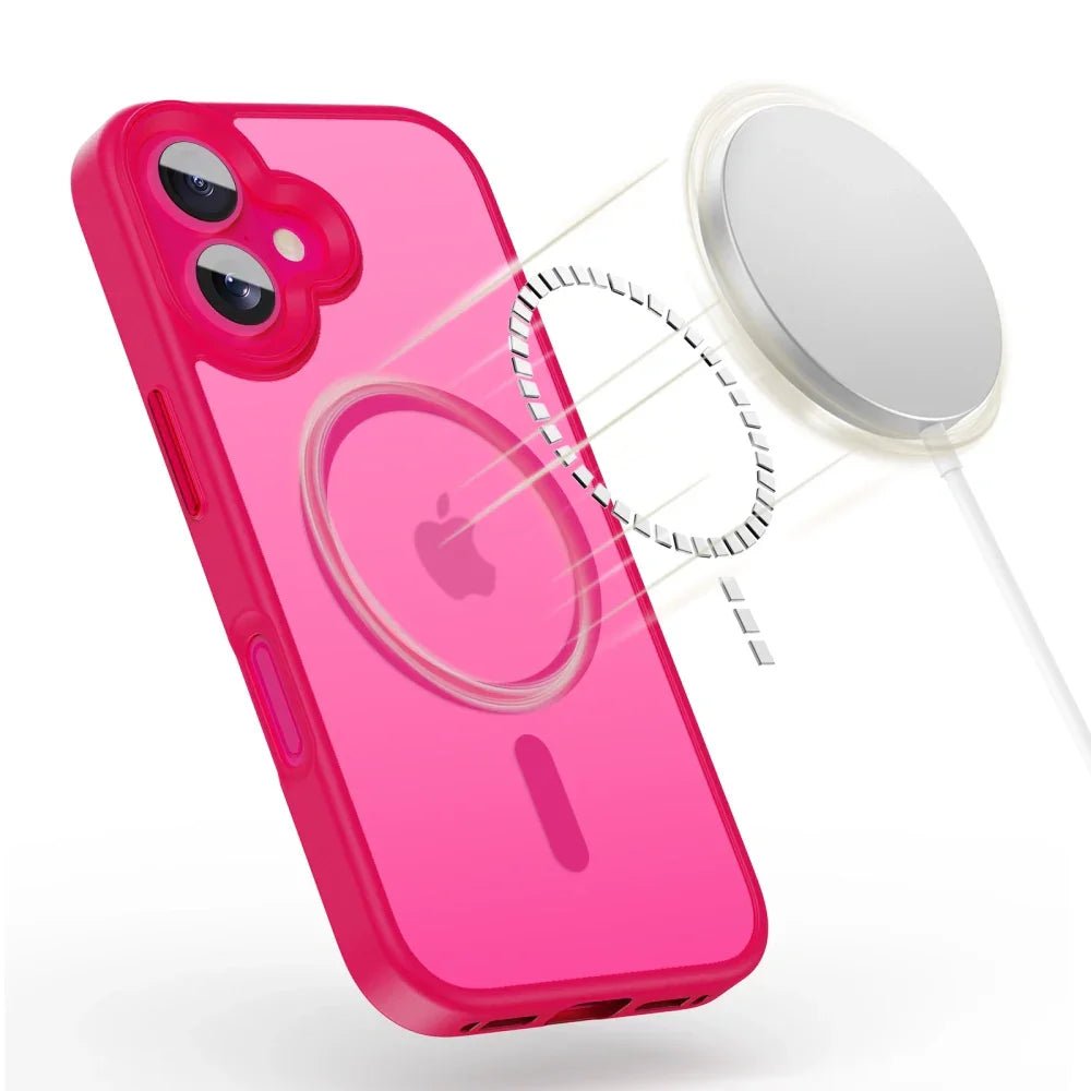 Tech - Protect iPhone 16 - MagMat MagSafe - Σκληρή Θήκη με Πλαίσιο Σιλικόνης και MagSafe - Blazing Pink