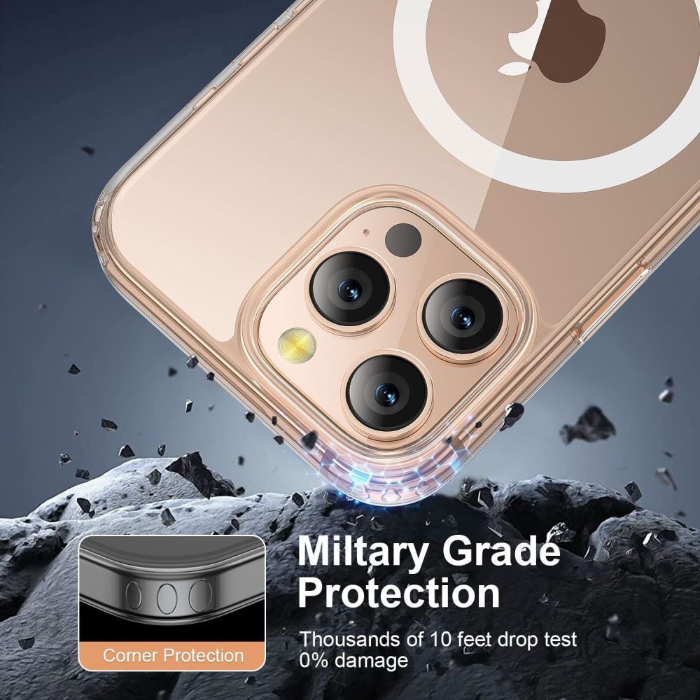Tech - Protect iPhone 16 Pro Max - Σκληρή Θήκη με Πλαίσιο Σιλικόνης - Flex MagSafe - Διάφανη
