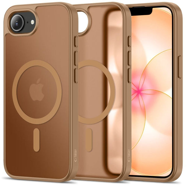 Tech - Protect iPhone 16e / iPhone 17e - Σκληρή Θήκη με Πλαίσιο Σιλικόνης και MagSafe - BasicMag - Matte Brown