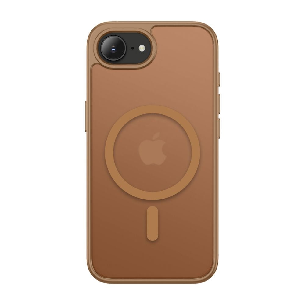 Tech - Protect iPhone 16e / iPhone 17e - Σκληρή Θήκη με Πλαίσιο Σιλικόνης και MagSafe - BasicMag - Matte Brown