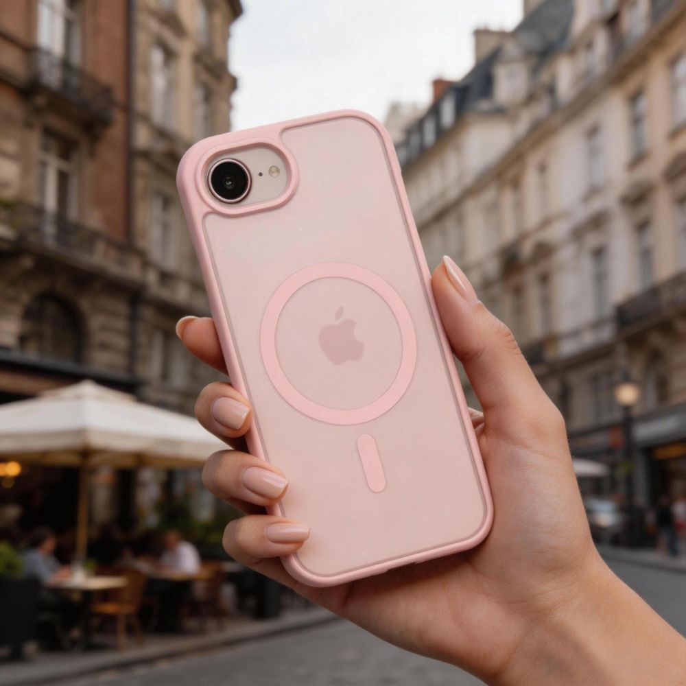 Tech - Protect iPhone 16e / iPhone 17e - Σκληρή Θήκη με Πλαίσιο Σιλικόνης και MagSafe - BasicMag - Matte Soft Pink