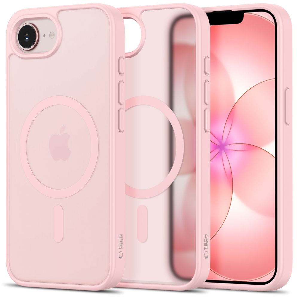 Tech - Protect iPhone 16e / iPhone 17e - Σκληρή Θήκη με Πλαίσιο Σιλικόνης και MagSafe - BasicMag - Matte Soft Pink