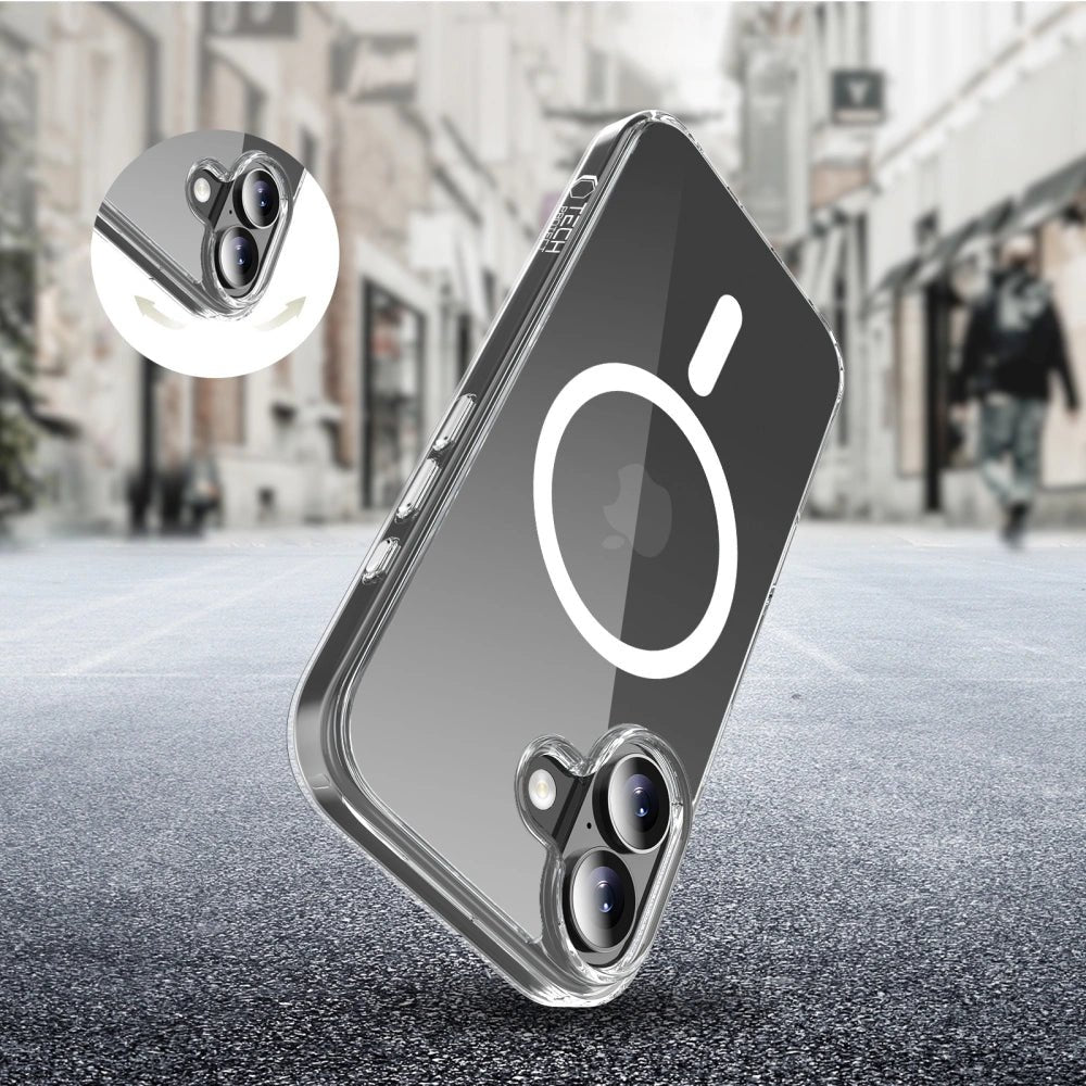 Tech - Protect iPhone 17 - Flexair Hybrid CC MagSafe - Σκληρή Θήκη με Πλαίσιο Σιλικόνης - Clear
