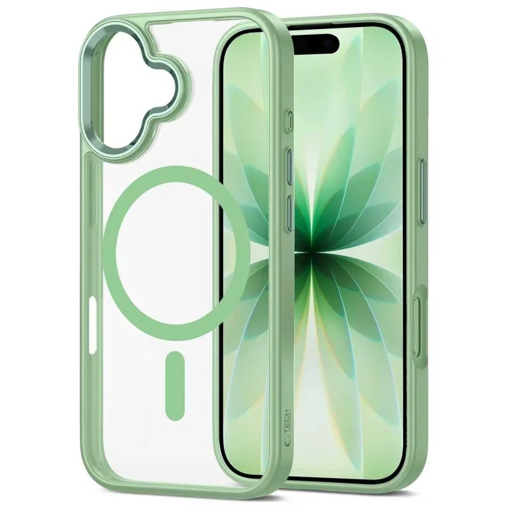 Tech - Protect iPhone 17 - MagMat MagSafe - Σκληρή Θήκη με Πλαίσιο Σιλικόνης και MagSafe - Sage / Clear