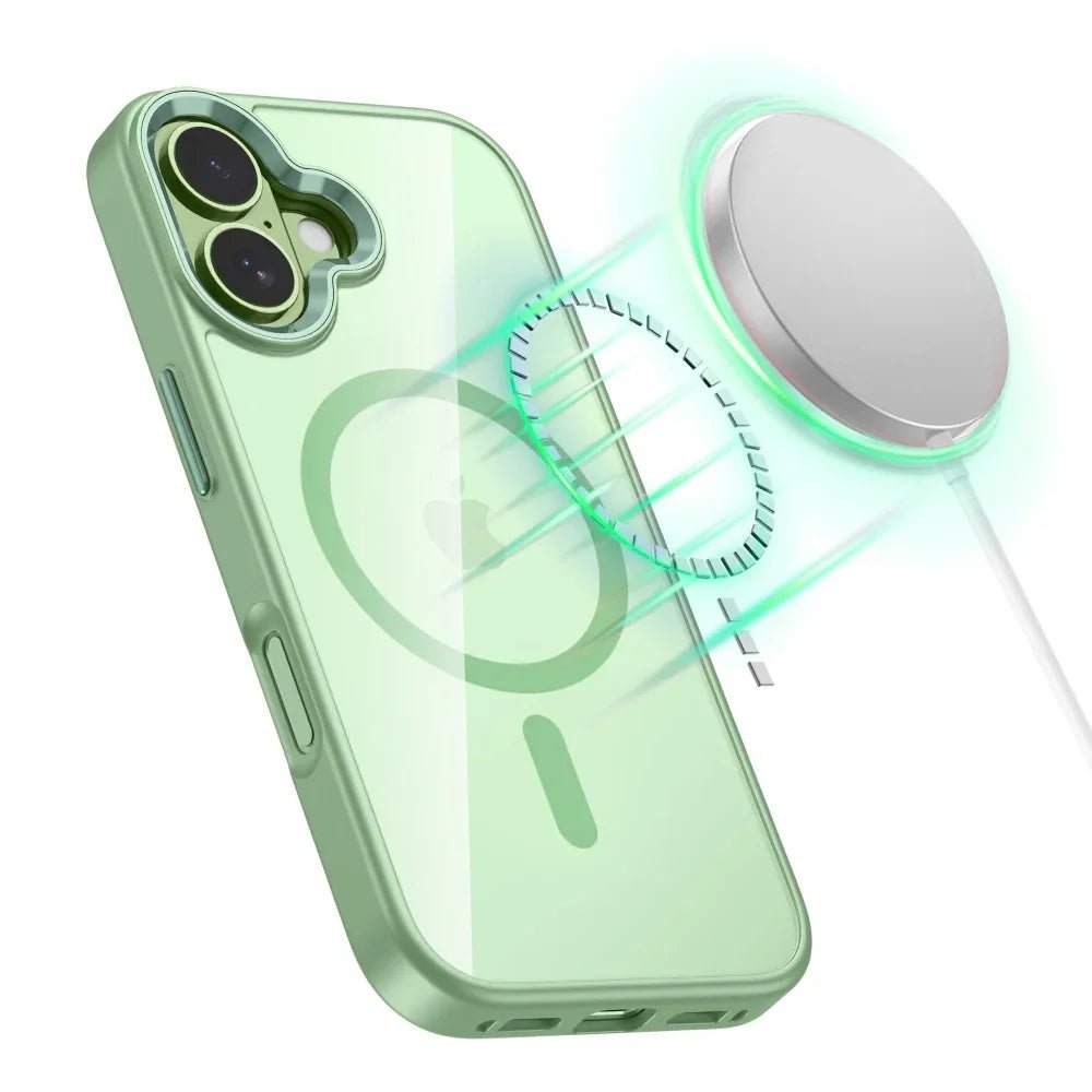 Tech - Protect iPhone 17 - MagMat MagSafe - Σκληρή Θήκη με Πλαίσιο Σιλικόνης και MagSafe - Sage / Clear