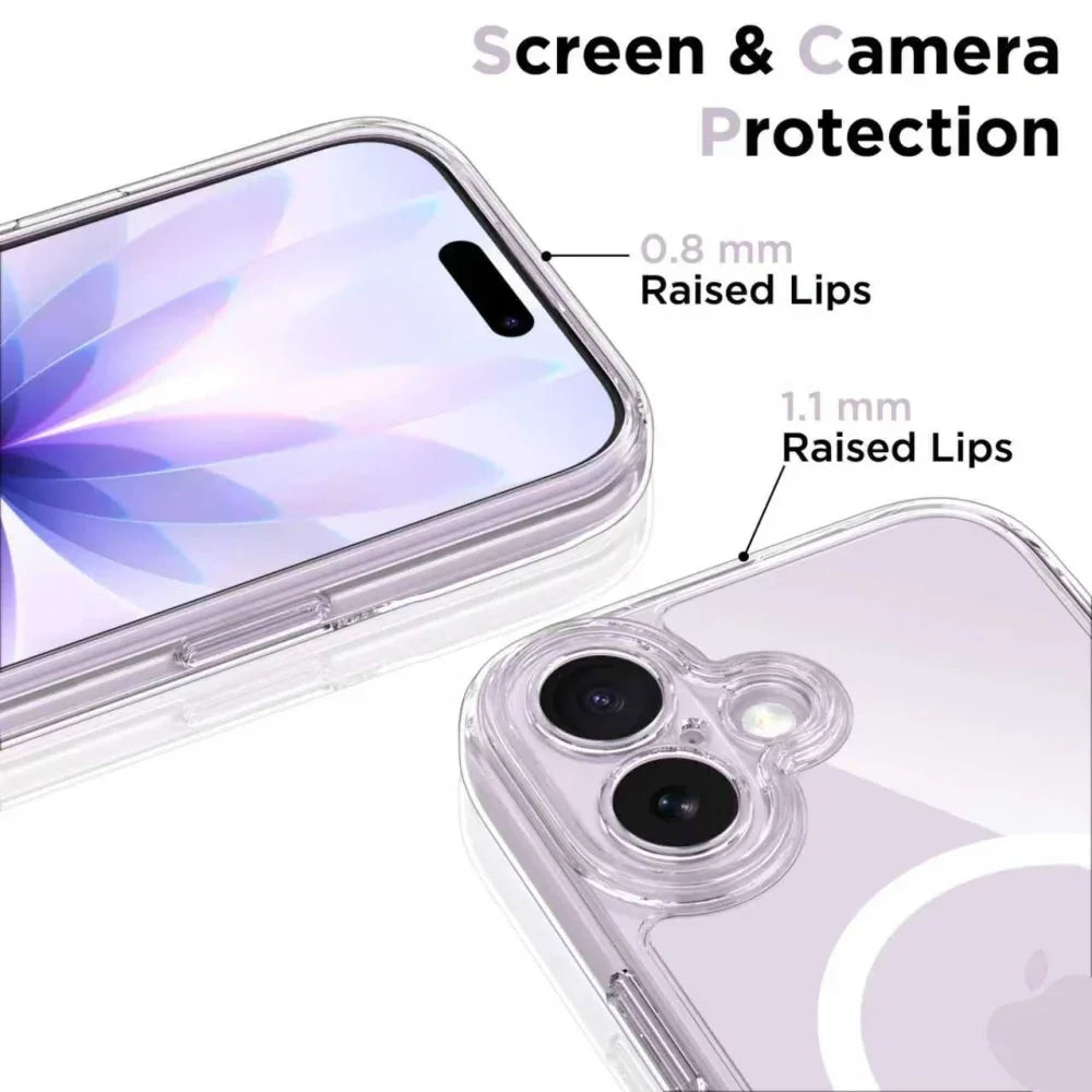 Tech-Protect iPhone 17 - MagPeak MagSafe CC - Σκληρή Θήκη με Πλαίσιο Σιλικόνης - Clear - likebrands.gr