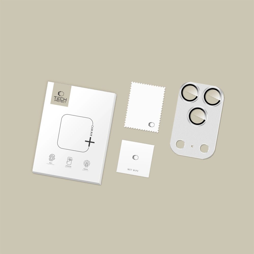 Tech - Protect iPhone 17 Pro - Camfull Fit+ - Προστατευτικό για την Κάμερα με Αντιχαρακτικό Γυαλί - Silver