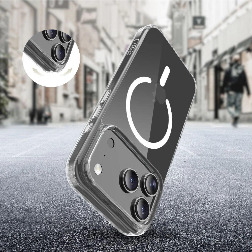 Tech - Protect iPhone 17 Pro - Flexair Hybrid CC MagSafe - Σκληρή Θήκη με Πλαίσιο Σιλικόνης - Clear