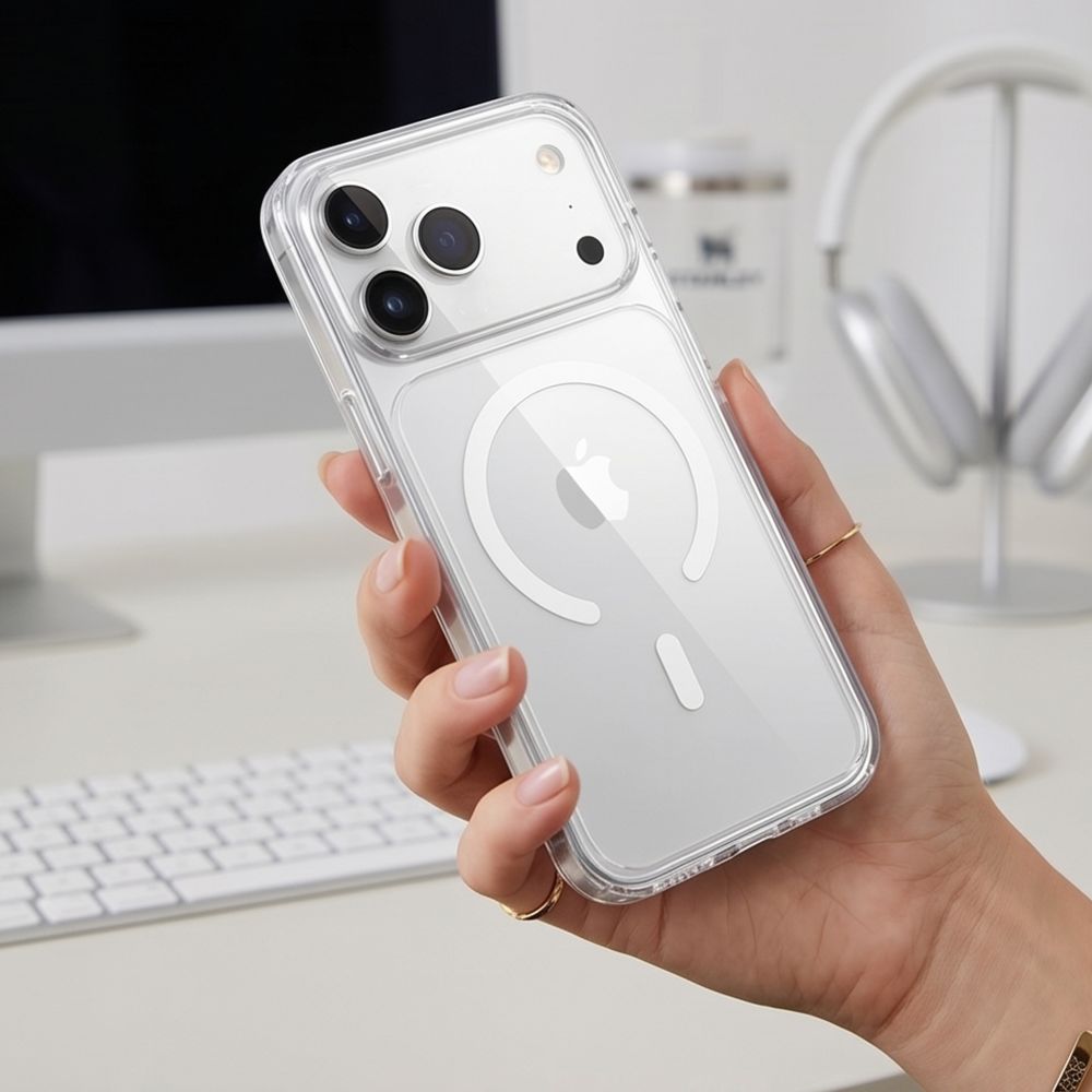 Tech-Protect iPhone 17 Pro / iPhone 18 Pro - Flexair Hybrid CC MagSafe - Σκληρή Θήκη με Πλαίσιο Σιλικόνης - Clear