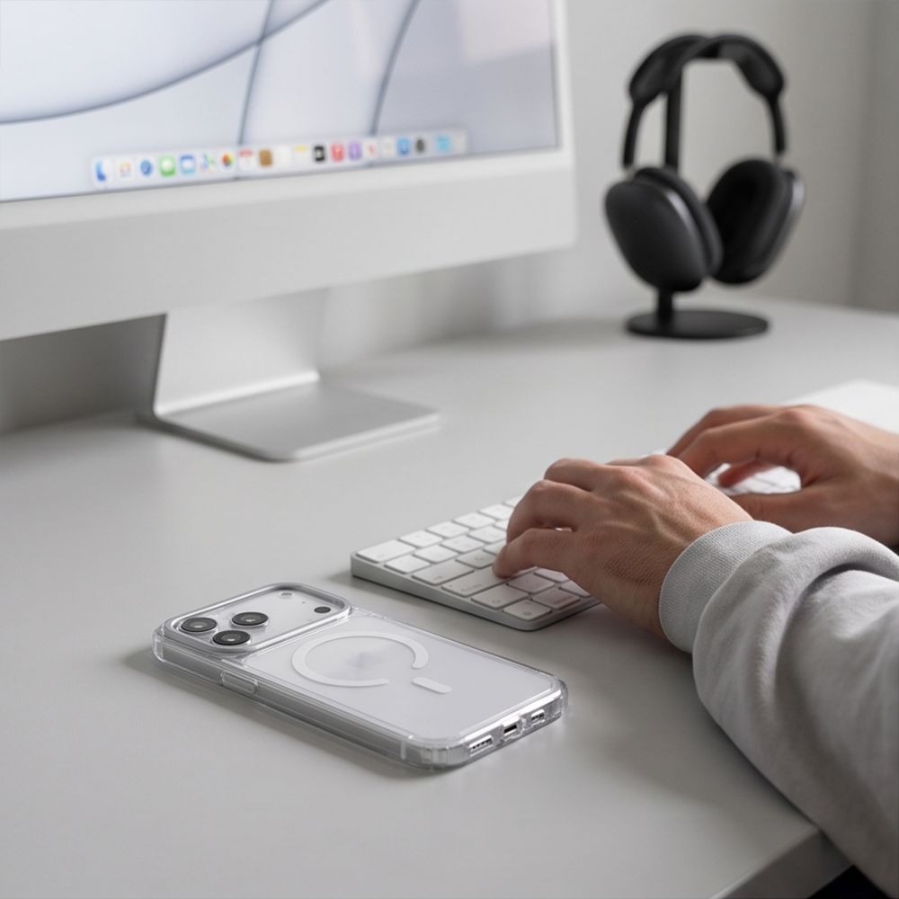 Tech-Protect iPhone 17 Pro / iPhone 18 Pro - Σκληρή Θήκη με Πλαίσιο Σιλικόνης και Stand - Magstand MagSafe CC - Clear