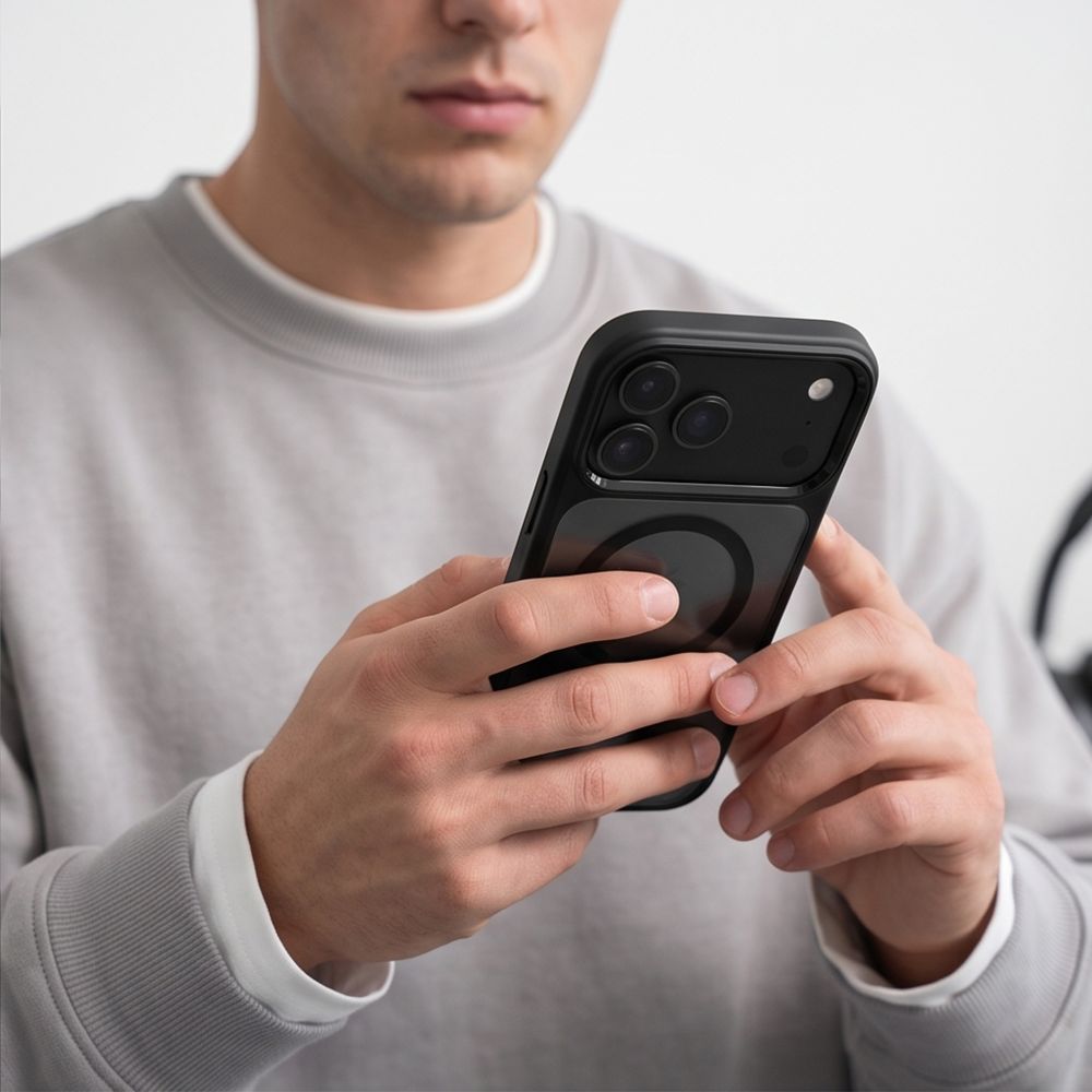 Tech-Protect iPhone 17 Pro / iPhone 18 Pro - Σκληρή Θήκη με Πλαίσιο Σιλικόνης - MagMat MagSafe CC - Black / Clear