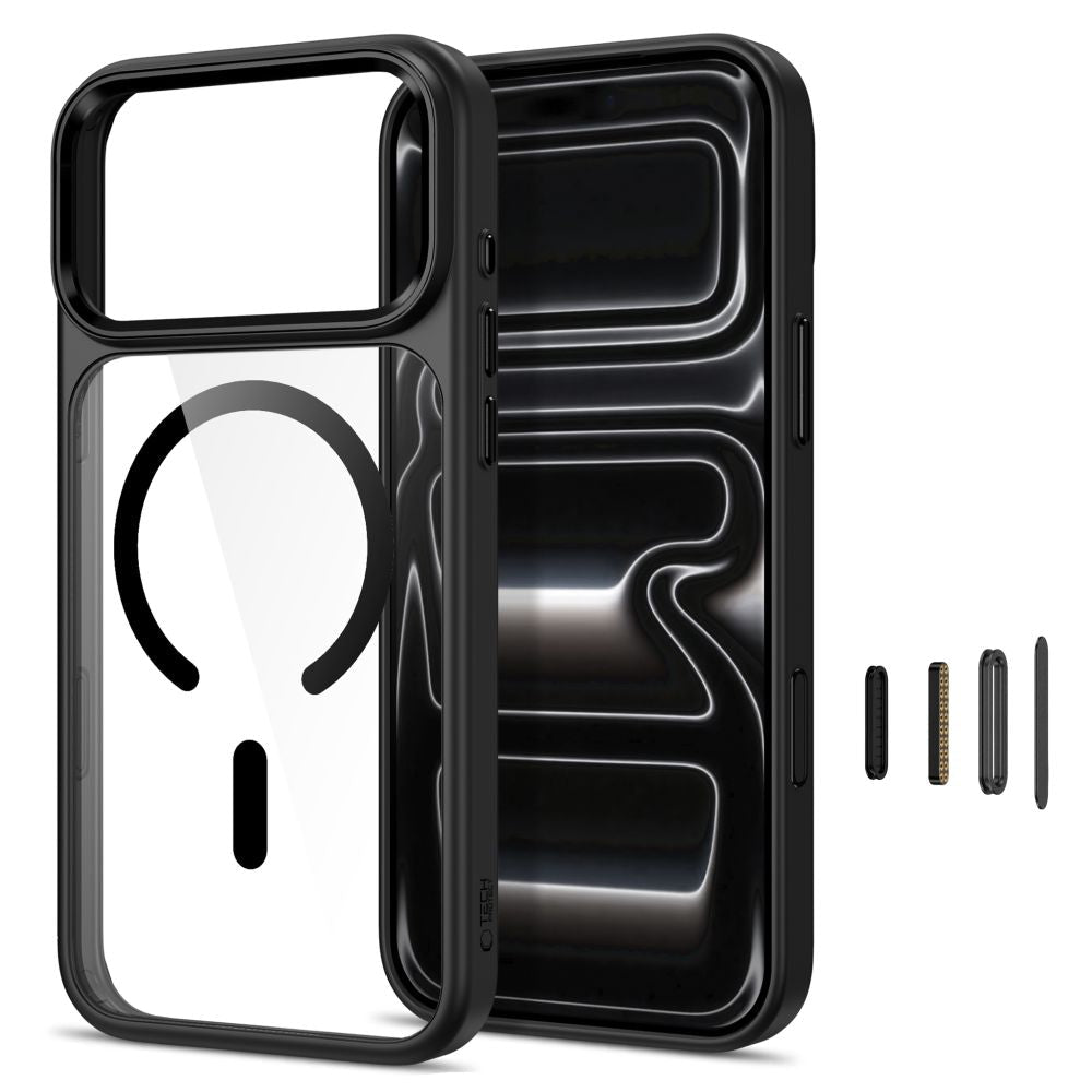 Tech-Protect iPhone 17 Pro / iPhone 18 Pro - Σκληρή Θήκη με Πλαίσιο Σιλικόνης - MagMat MagSafe CC - Black / Clear