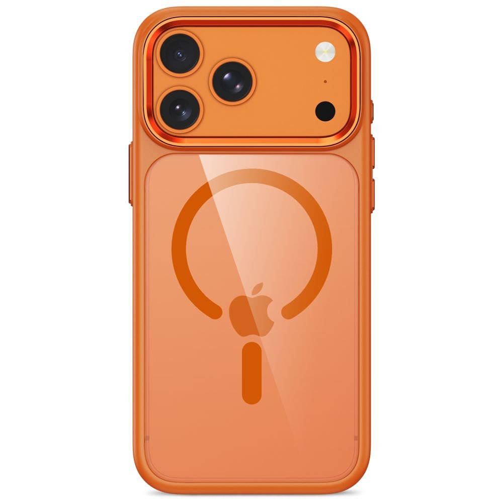 Tech-Protect iPhone 17 Pro / iPhone 18 Pro - Σκληρή Θήκη με Πλαίσιο Σιλικόνης - MagMat MagSafe CC - Cosmic Orange / Clear