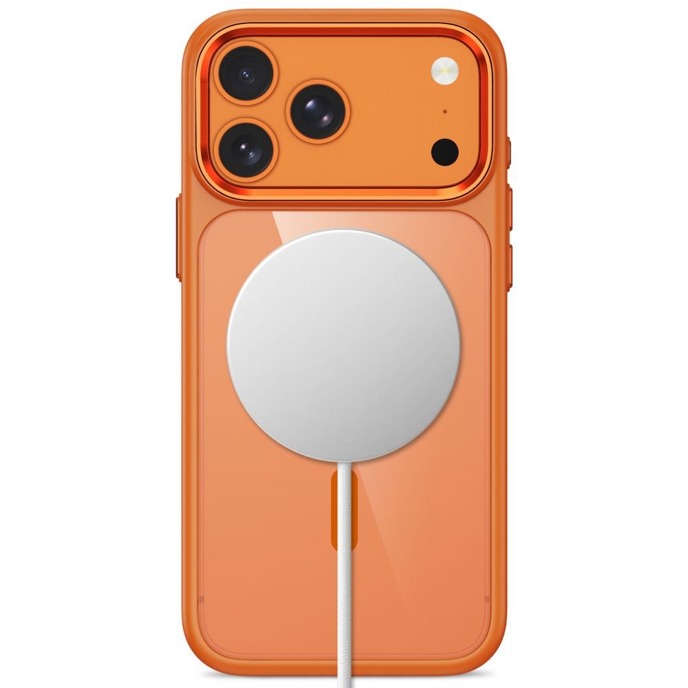 Tech-Protect iPhone 17 Pro / iPhone 18 Pro - Σκληρή Θήκη με Πλαίσιο Σιλικόνης - MagMat MagSafe CC - Cosmic Orange / Clear