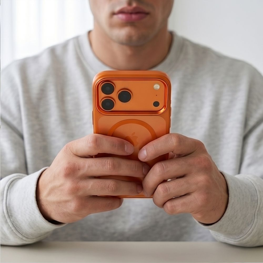 Tech-Protect iPhone 17 Pro / iPhone 18 Pro - Σκληρή Θήκη με Πλαίσιο Σιλικόνης - MagMat MagSafe CC - Cosmic Orange / Clear