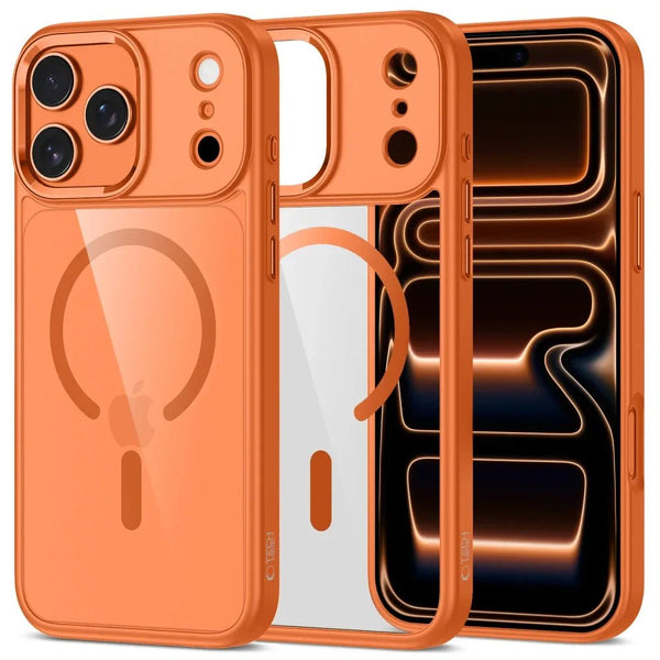 Tech - Protect iPhone 17 Pro - MagMat MagSafe - Σκληρή Θήκη με Πλαίσιο Σιλικόνης και MagSafe - Cosmic Orange / Clear