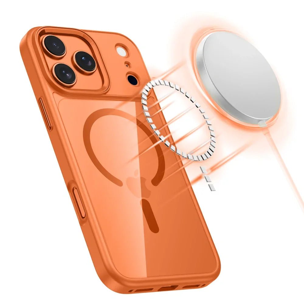 Tech - Protect iPhone 17 Pro - MagMat MagSafe - Σκληρή Θήκη με Πλαίσιο Σιλικόνης και MagSafe - Cosmic Orange / Clear