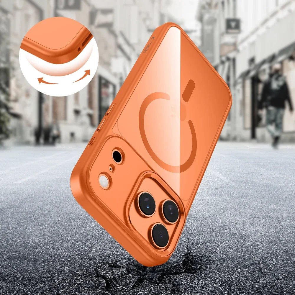 Tech - Protect iPhone 17 Pro - MagMat MagSafe - Σκληρή Θήκη με Πλαίσιο Σιλικόνης και MagSafe - Cosmic Orange / Clear