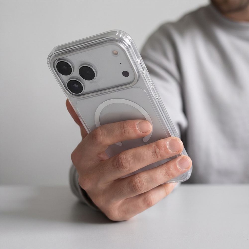Tech-Protect iPhone 17 Pro Max / iPhone 18 Pro Max - Σκληρή Θήκη με Πλαίσιο Σιλικόνης και Stand - Magstand MagSafe CC - Clear