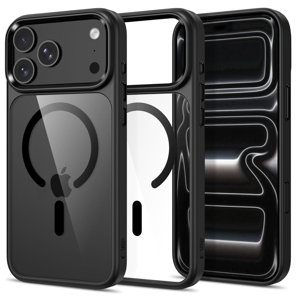 Tech-Protect iPhone 17 Pro Max / iPhone 18 Pro Max - Σκληρή Θήκη με Πλαίσιο Σιλικόνης - MagMat MagSafe CC - Black / Clear