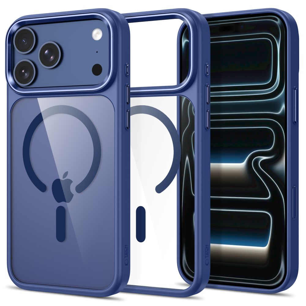 Tech-Protect iPhone 17 Pro Max / iPhone 18 Pro Max - Σκληρή Θήκη με Πλαίσιο Σιλικόνης - MagMat MagSafe CC - Deep Blue / Clear