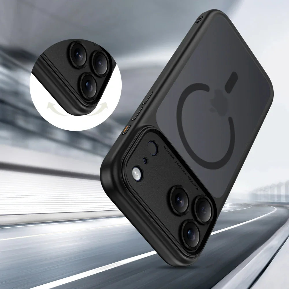 Tech-Protect iPhone 17 Pro Max - MagPeak MagSafe CC - Σκληρή Θήκη με Πλαίσιο Σιλικόνης - Matte Black - likebrands.gr