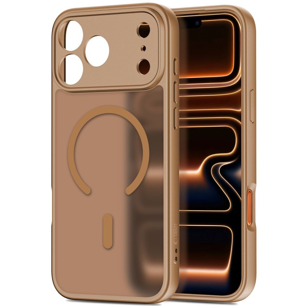 Tech - Protect iPhone 17 Pro Max - Σκληρή Θήκη με Πλαίσιο Σιλικόνης και MagSafe - BasicMag - Matte Brown