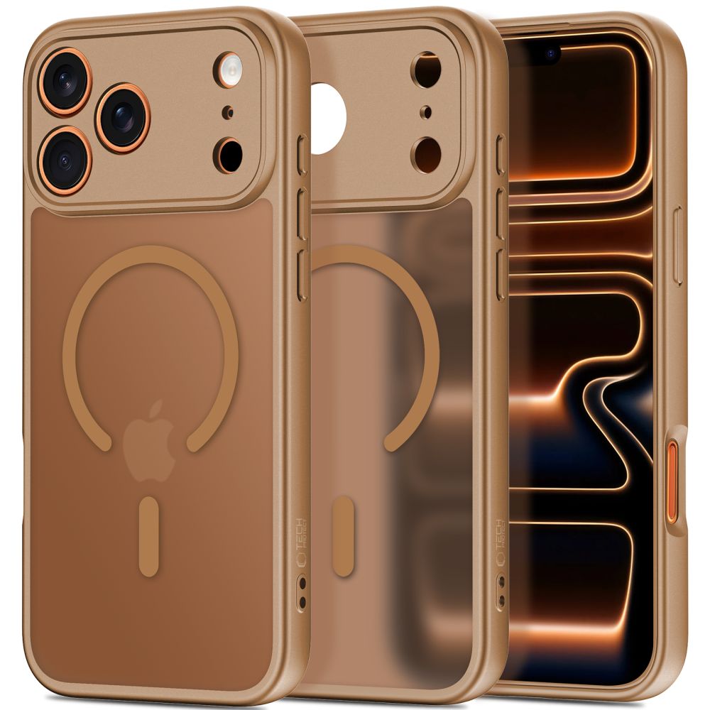Tech - Protect iPhone 17 Pro Max - Σκληρή Θήκη με Πλαίσιο Σιλικόνης και MagSafe - BasicMag - Matte Brown
