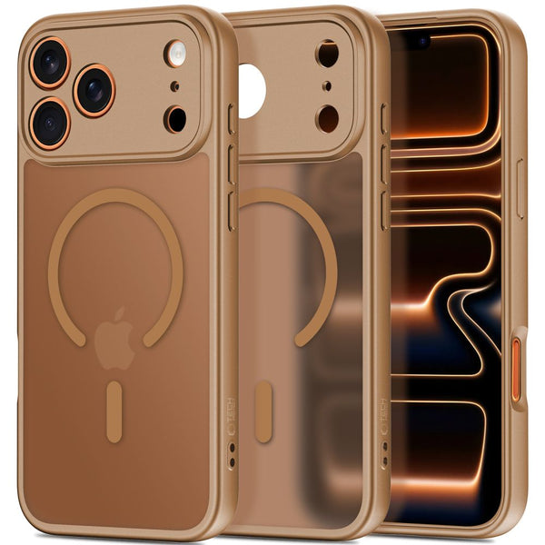 Tech - Protect iPhone 17 Pro Max - Σκληρή Θήκη με Πλαίσιο Σιλικόνης και MagSafe - BasicMag - Matte Brown