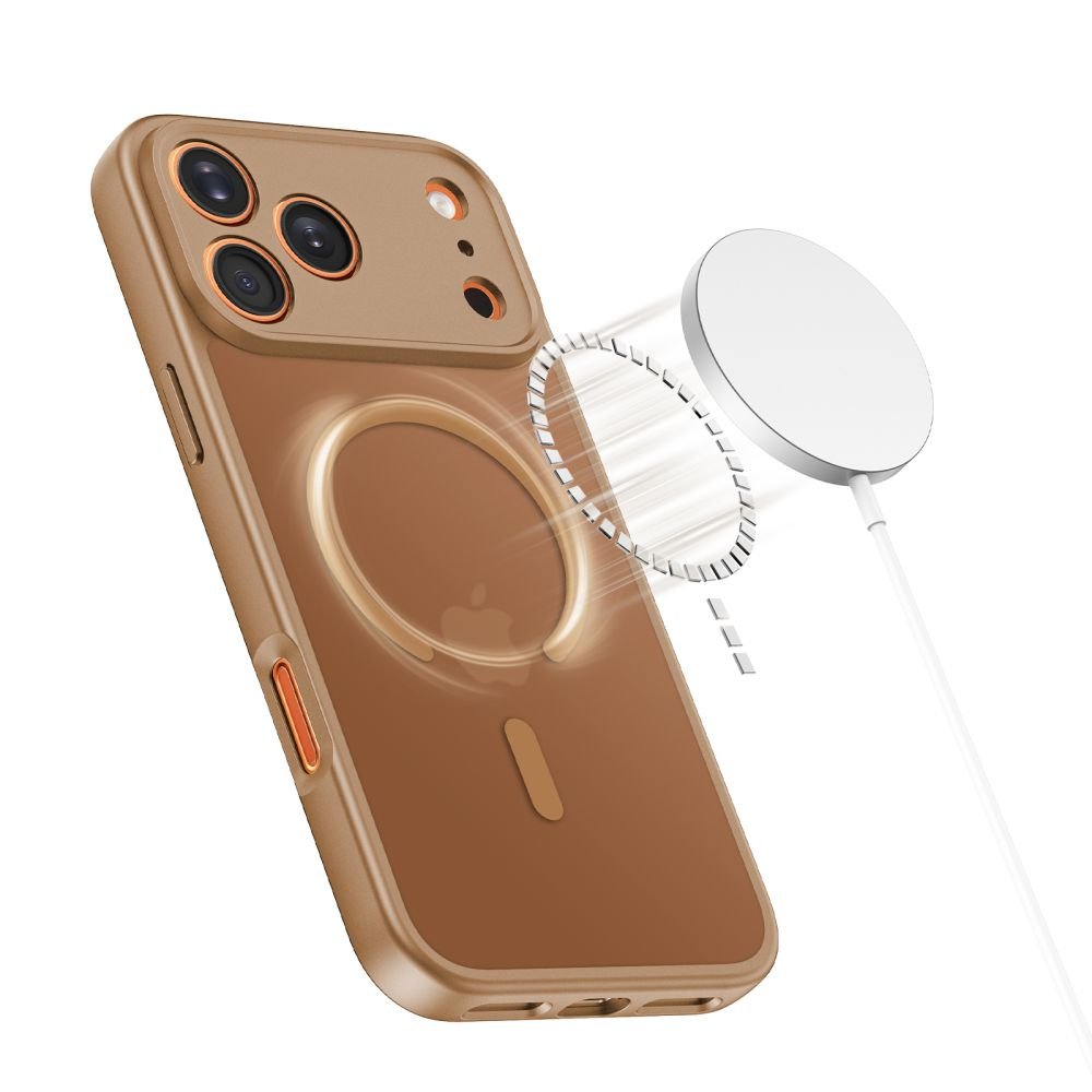 Tech - Protect iPhone 17 Pro Max - Σκληρή Θήκη με Πλαίσιο Σιλικόνης και MagSafe - BasicMag - Matte Brown