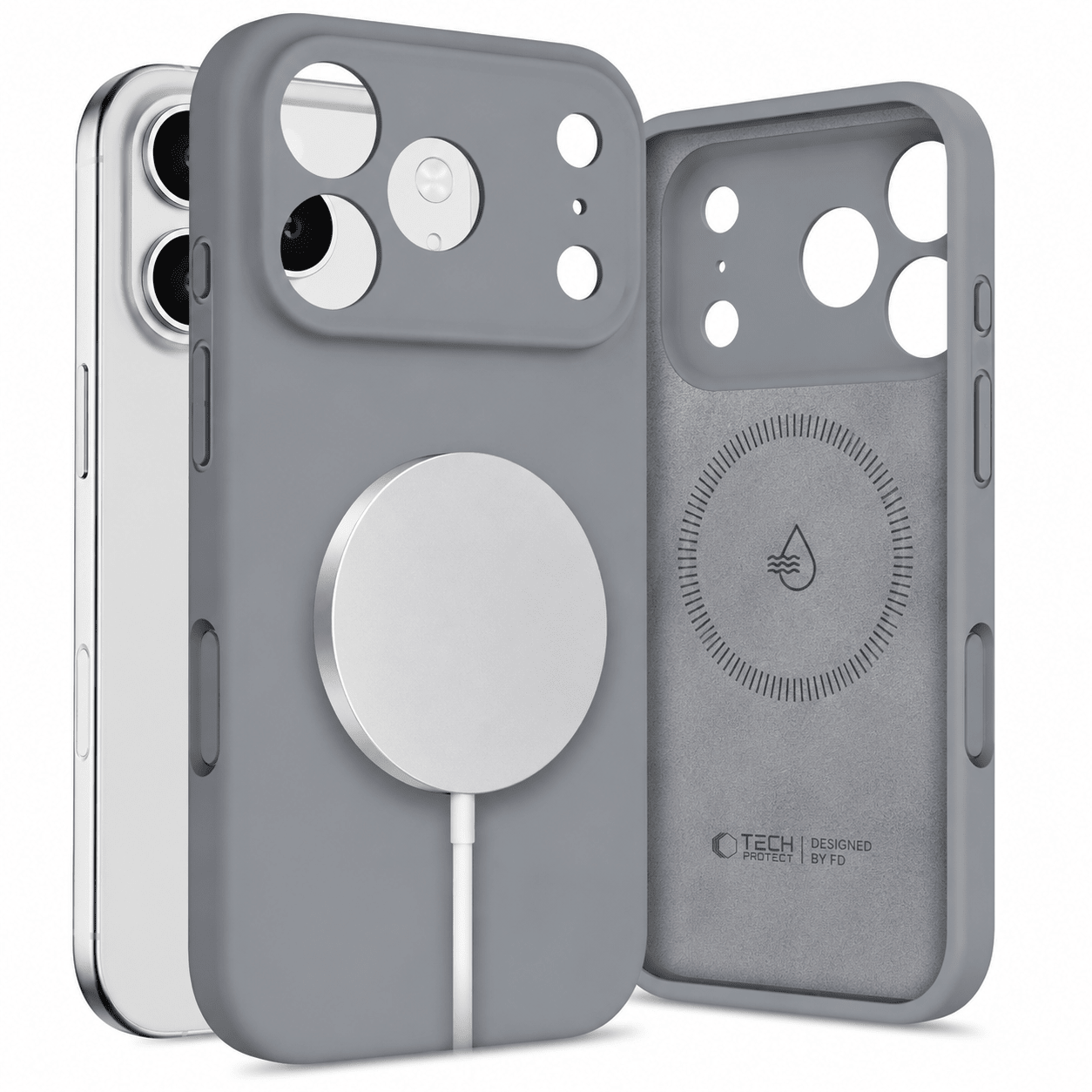Tech-Protect iPhone 17 Pro Silicone MagSafe Θήκη Σιλικόνης - Stone Grey