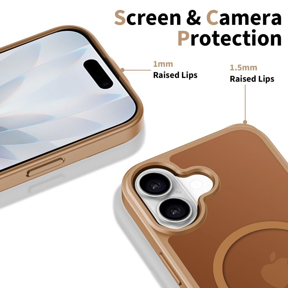 Tech - Protect iPhone 17 - Σκληρή Θήκη με Πλαίσιο Σιλικόνης και MagSafe - BasicMag - Matte Brown