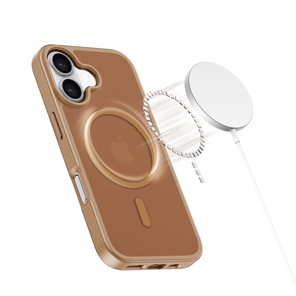 Tech - Protect iPhone 17 - Σκληρή Θήκη με Πλαίσιο Σιλικόνης και MagSafe - BasicMag - Matte Brown