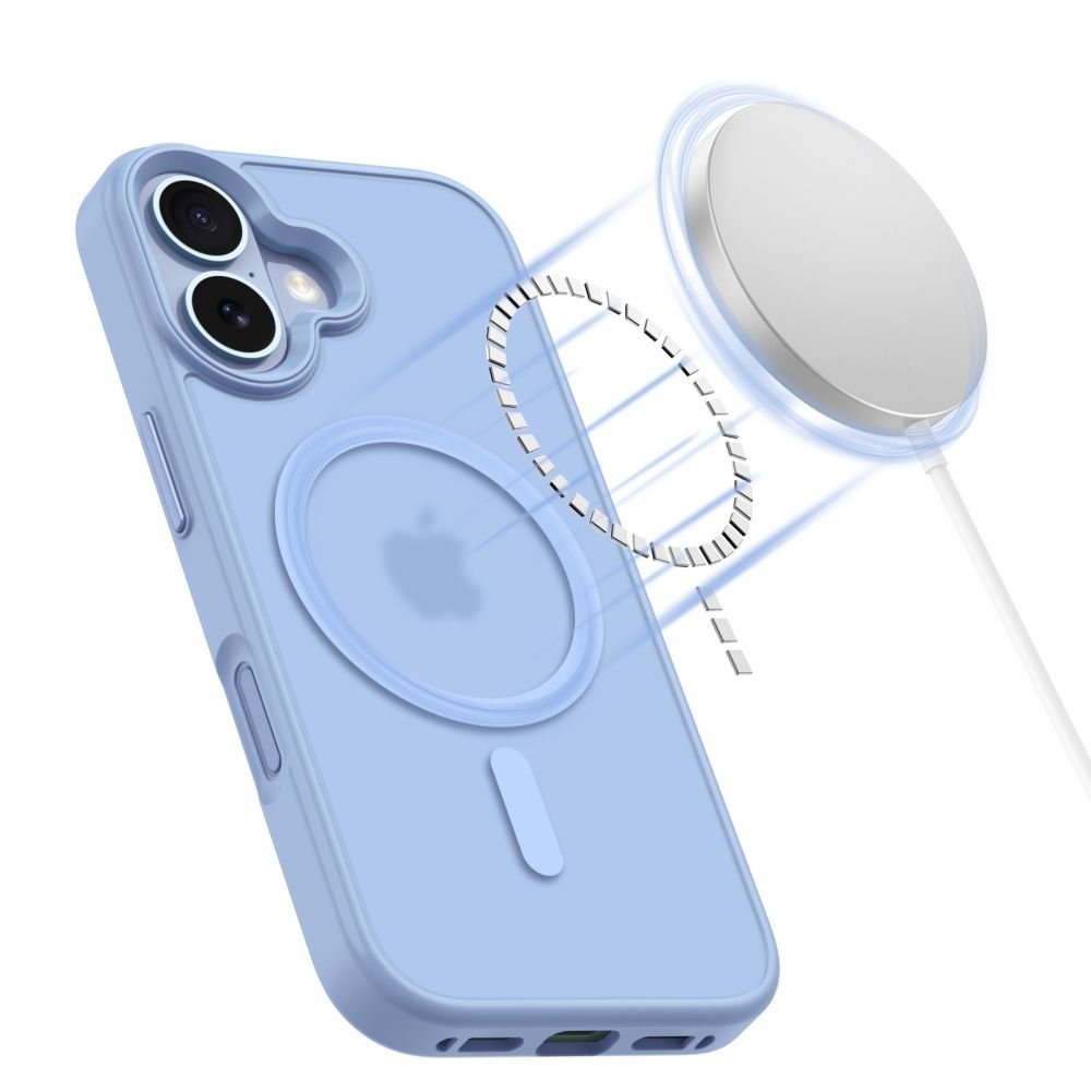 Tech - Protect iPhone 17 - Σκληρή Θήκη με Πλαίσιο Σιλικόνης - MagMat MagSafe - Matte Mist Blue