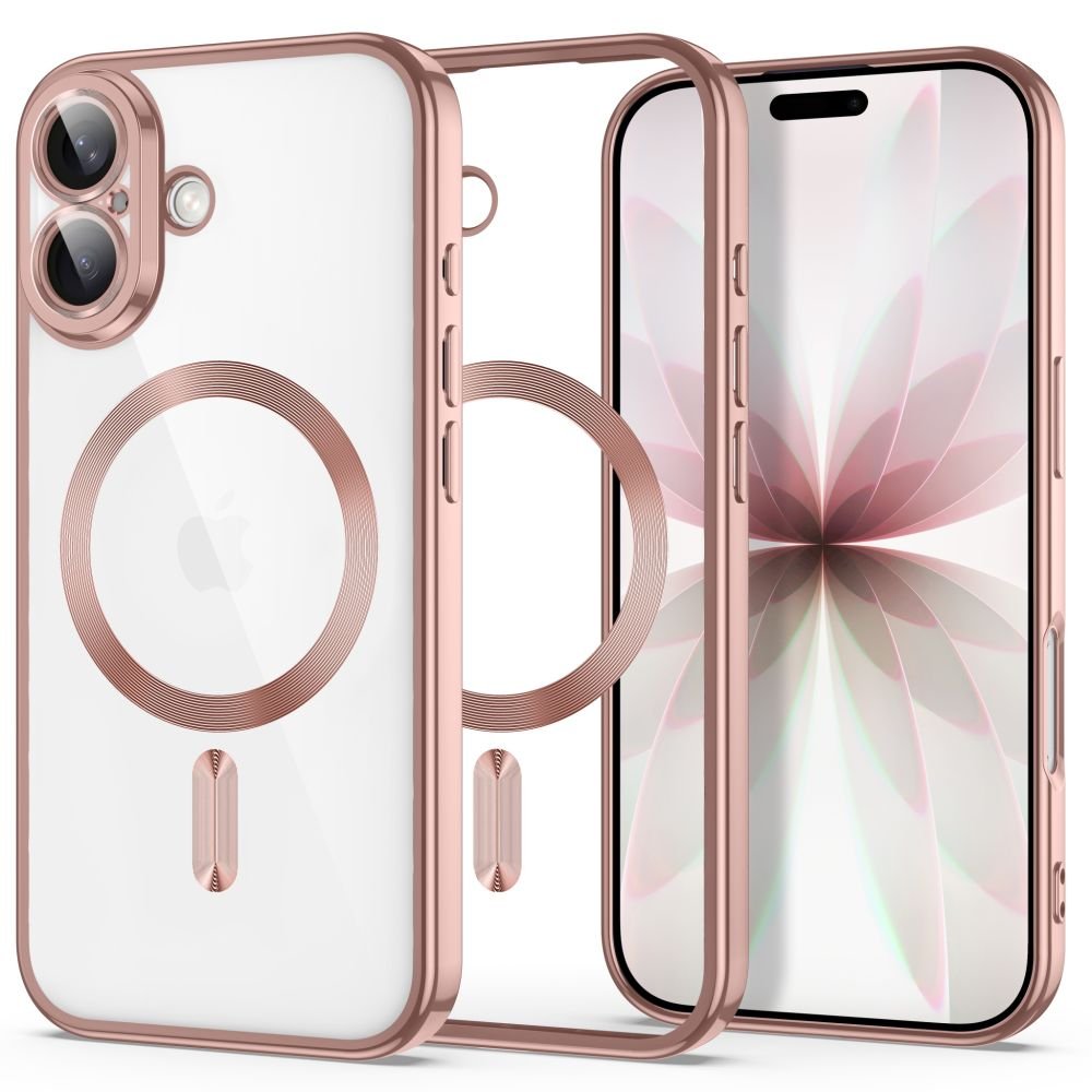 Tech-Protect iPhone 17 - Θήκη Σιλικόνης TPU με MagSafe - MagFlex - Διάφανη / Shiny Rose Gold