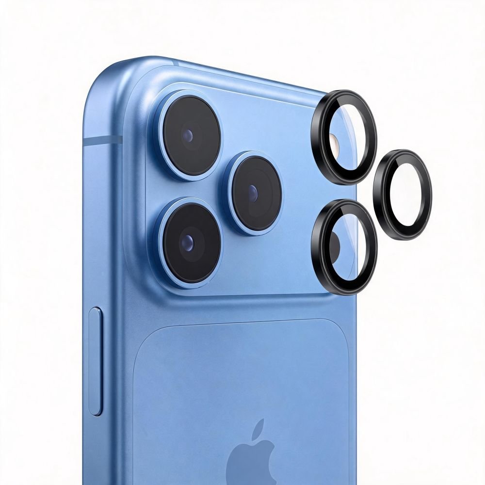 Tech-Protect iPhone 18 Pro / 18 Pro Max - Camring Fit+ - Αντιχαρακτικό Γυαλί για την Κάμερα - Black