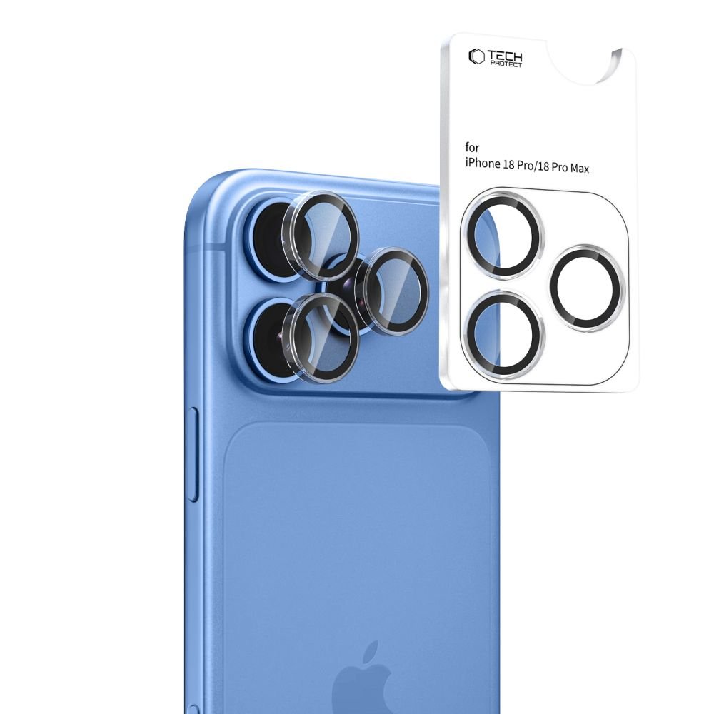 Tech-Protect iPhone 18 Pro / 18 Pro Max - Camring Fit+ - Αντιχαρακτικό Γυαλί για την Κάμερα - Διάφανο