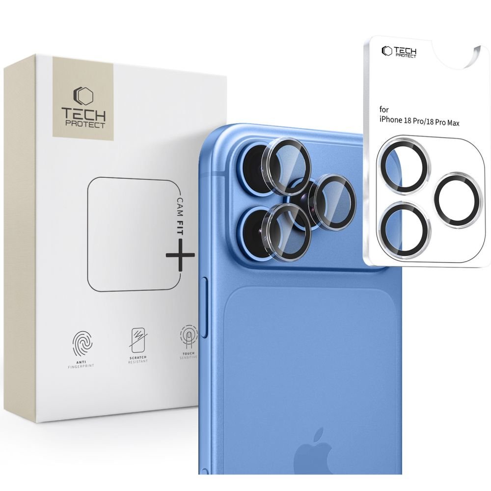 Tech-Protect iPhone 18 Pro / 18 Pro Max - Camring Fit+ - Αντιχαρακτικό Γυαλί για την Κάμερα - Διάφανο